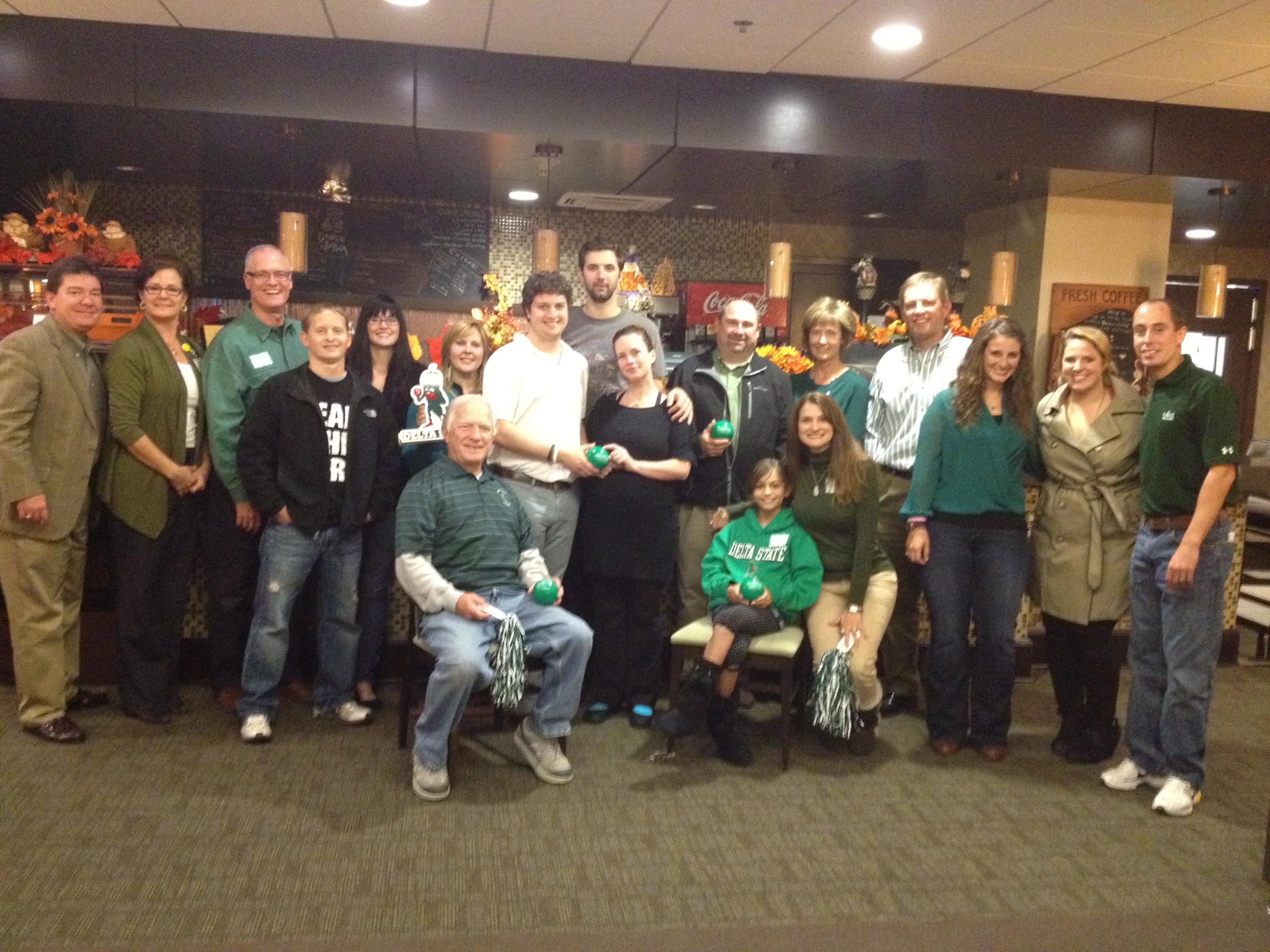 PHOTO:  Nashville area alumni and friends of Delta State University gathered at the Holiday Inn Vanderbilt prior to the basketball game between the Statesmen and the Vanderbilt Commodores.